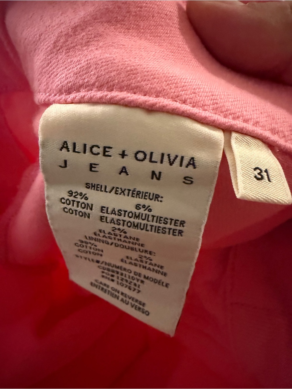 Alice + Olivia Primrose Pink Straight-Leg Pants - Picture 12 of 12